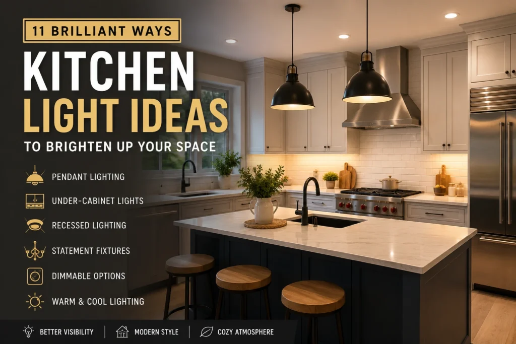 Explore kitchen light ideas with 11 brilliant ways to improve task lighting, create ambiance, and make your kitchen brighter and more inviting.